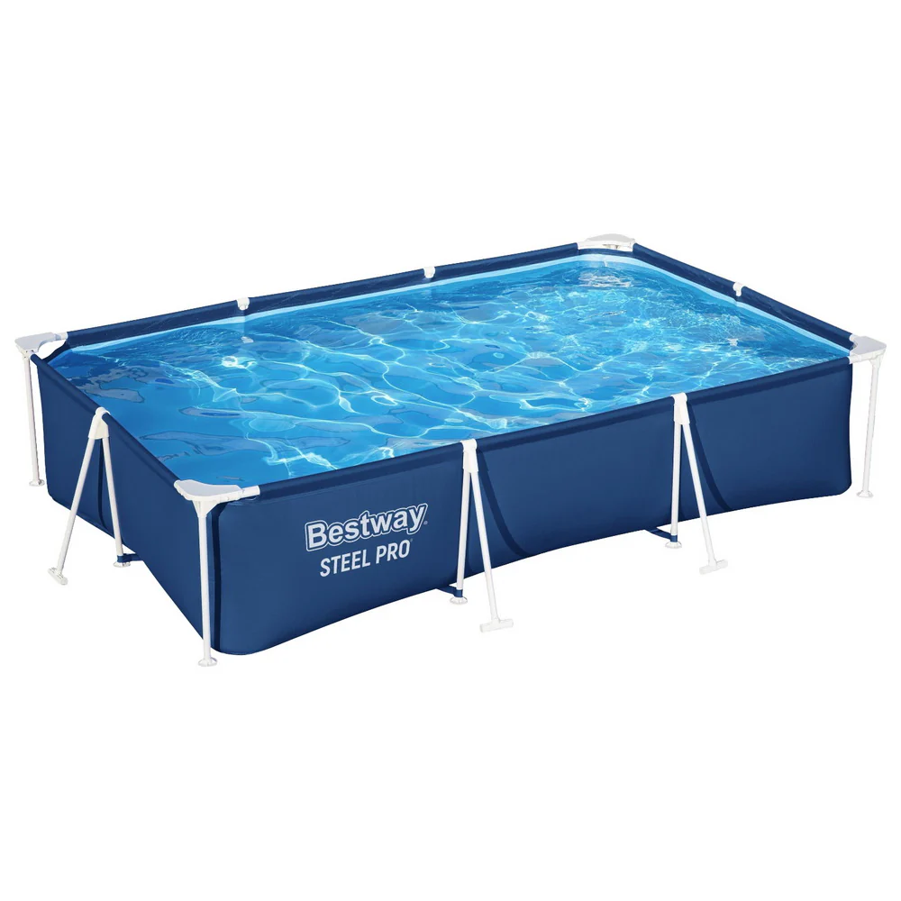 Schwimmbecken mit rostbeständigem Stahlrahmen und Filterpumpe – Bestway