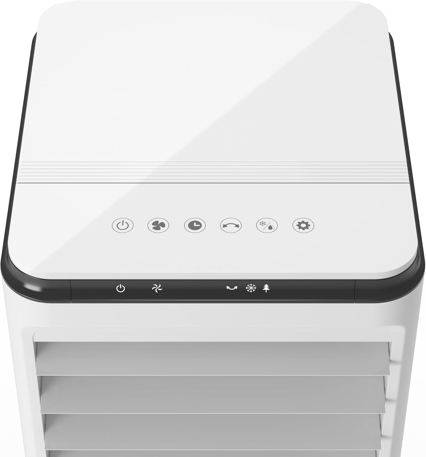 Olimpia Splendid, Peler 7T Verdunstungskühler, 7 Liter, Luftreiniger, Kühlung, Belüftung, Touchscreen-Display, Leicht zu transportieren