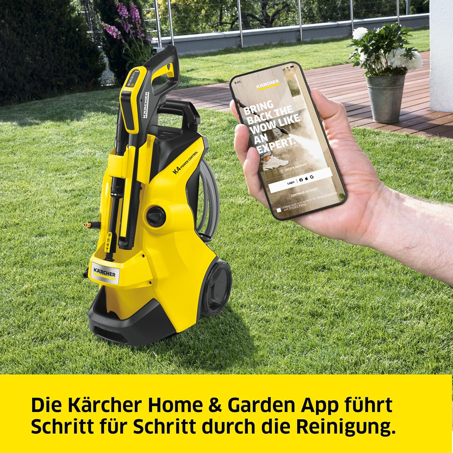 Kärcher Hochdruckreiniger K 5 Power Control, Druck: max. 145 bar, Fördermenge: 500 l/h, Flächenleistung: 40 m²/h, Wasserfilter, Gewicht: 13 kg, Hochdruckschlauch und -pistole, Dreckfräser, Strahlrohr