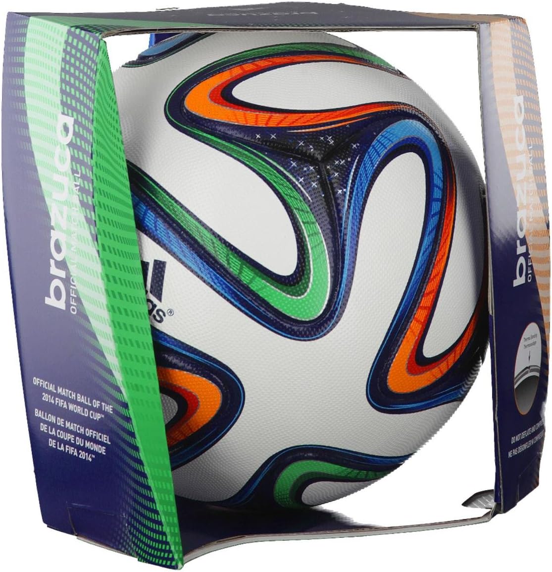 adidas Spielball Brazuca Offical Match Ball, Vicred/Lgfogo/Crared, 5, G73617