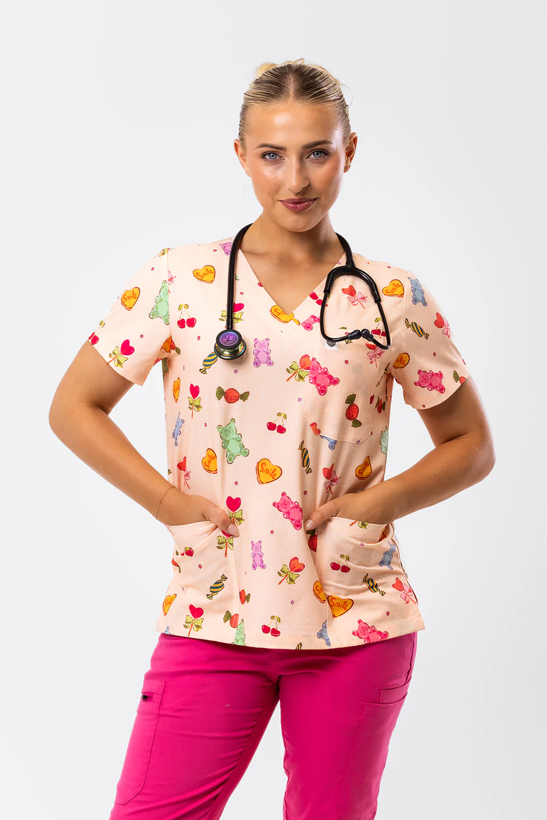 Gummy Bear Treats Scrub Top
