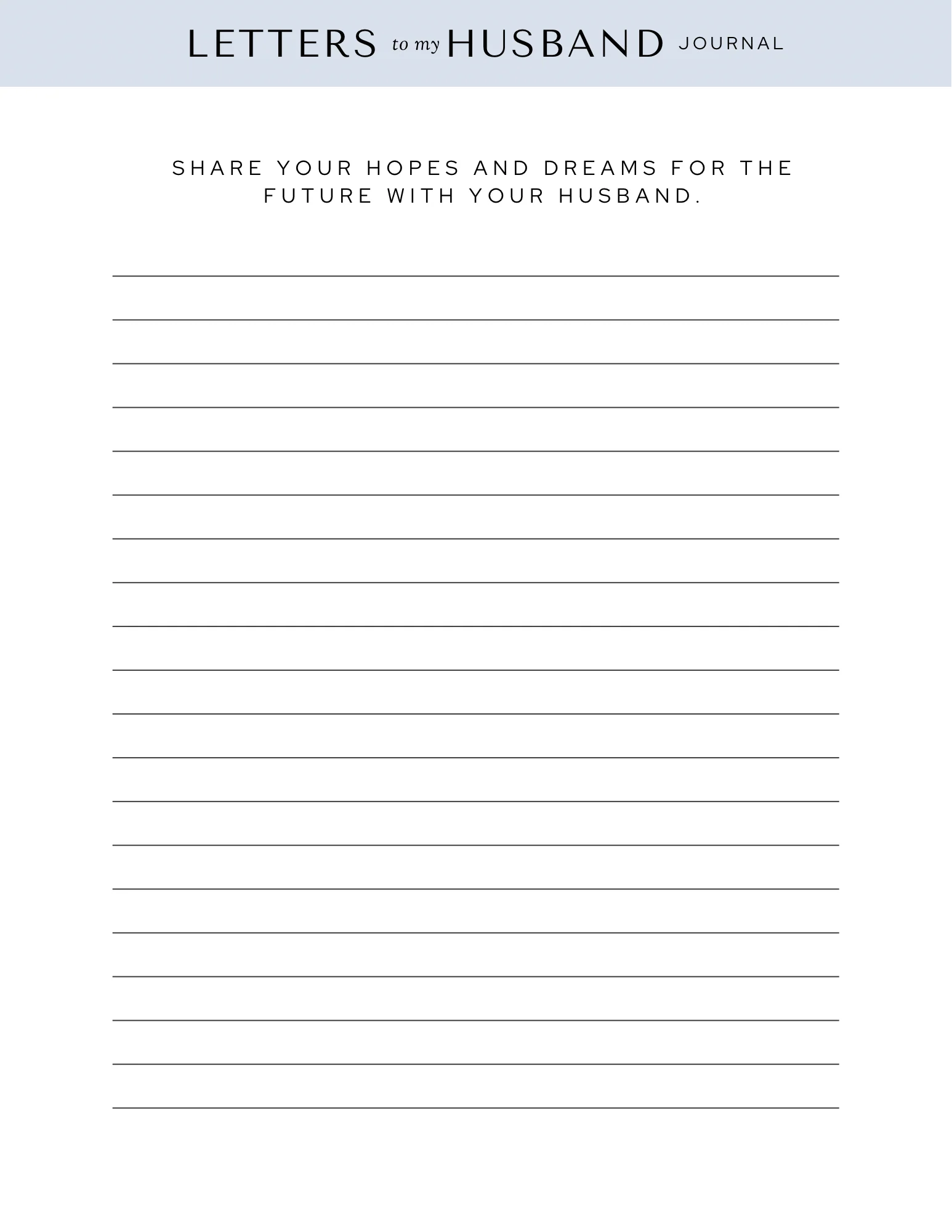 Letters to my Husband