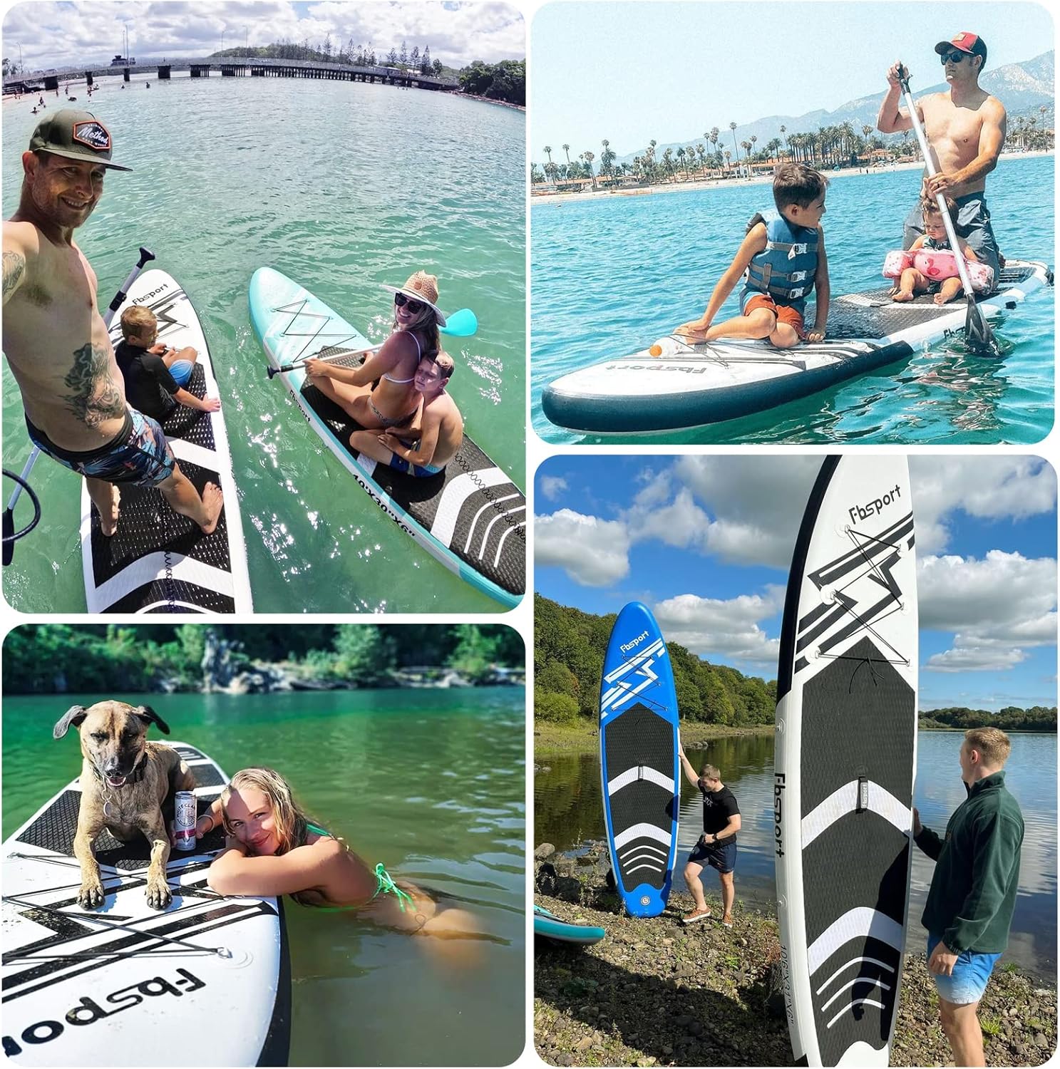 Premium-Stand-Up-Paddle-Board, Yoga-Board mit strapazierf?higem SUP-Zubeh?r und Tragetasche | Breiter Stand, Surf-Kontrolle, rutschfestes Deck, Leine, Paddel und Pumpe f��r Jugendliche und Erwachsene