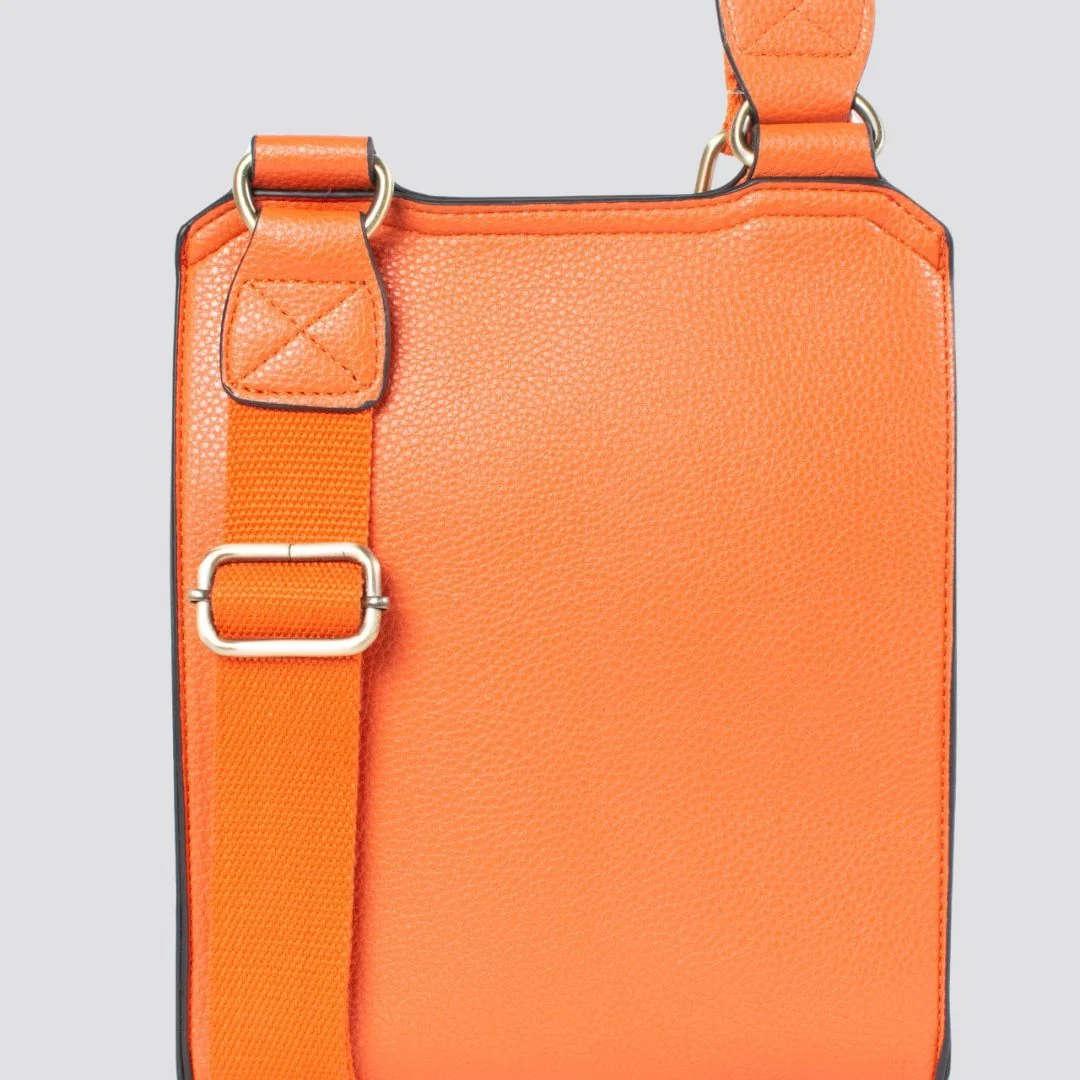 Lily Crossbody Messenger Bag | Orange