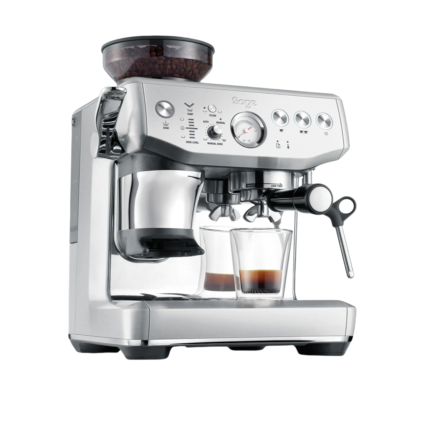 Sage Barista Express Impress ?C Halfautomatische Espressomachine met Slim Doseringssysteem ?C RVS