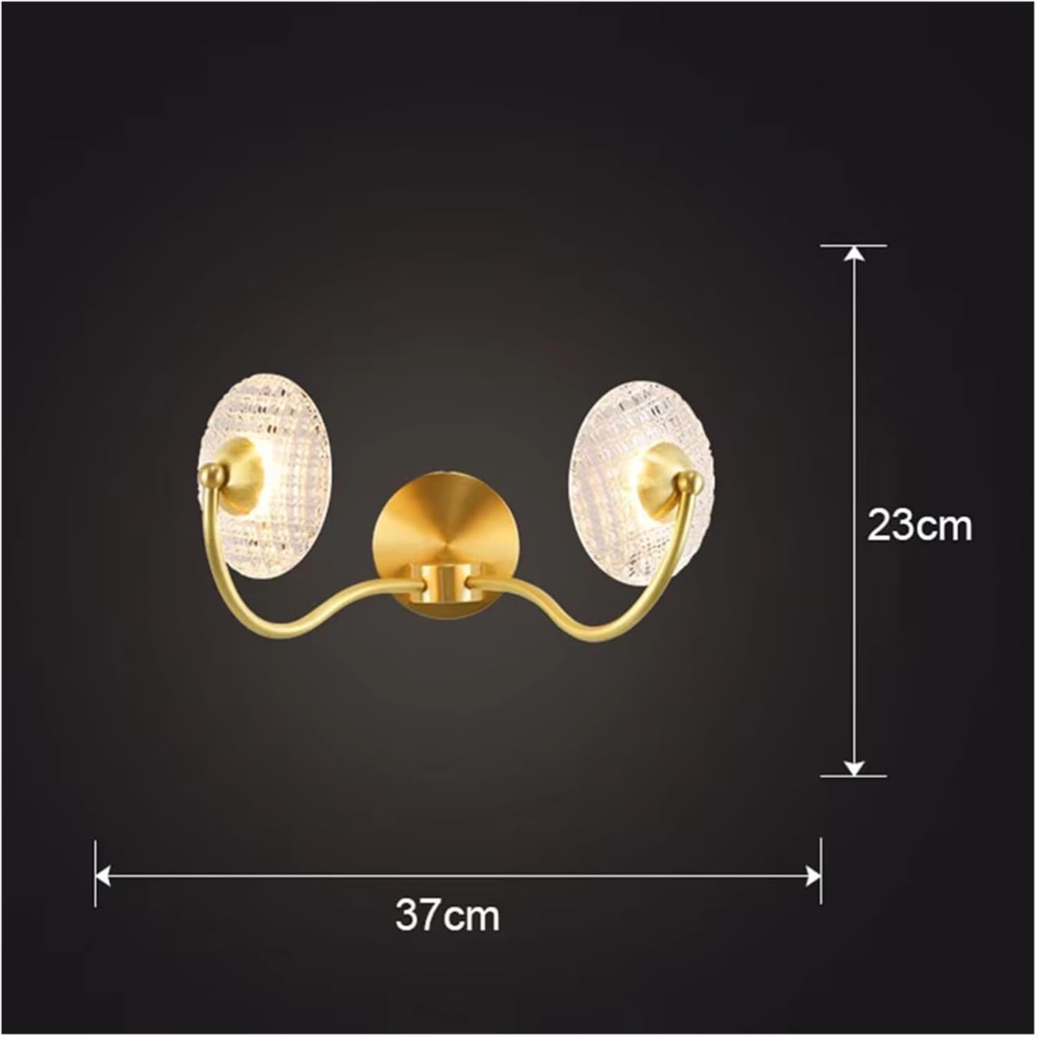 Runde Wandleuchte Aus Glas Und Kupfer Für Wohnzimmer, Schlafzimmer, Arbeitszimmer, Wohnbereich, Led-Innenbeleuchtung, Wandleuchte,3 Colors-2 Heads