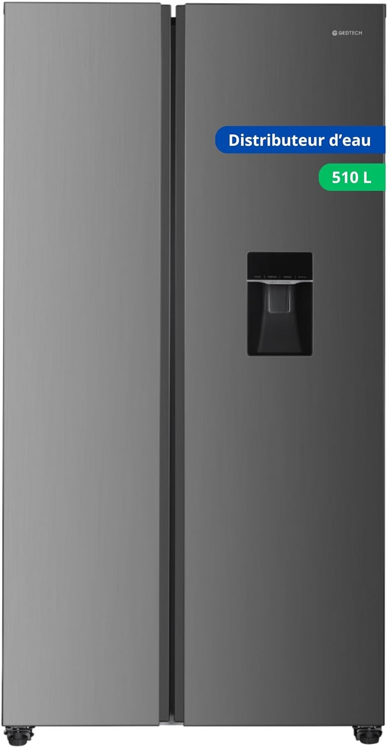 GEDTECH Réfrigérateur multi-portes GSBS510IXT 510L (324L + 181L) - Inox
