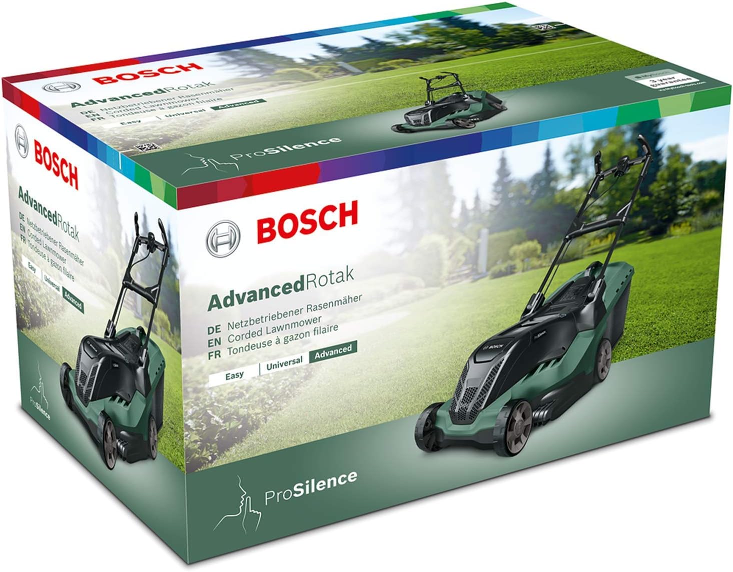 Bosch Rasenmäher AdvancedRotak 750 (1700 Watt, Schnittbreite: 44 cm, Rasenflächen bis 750 m², im Karton)