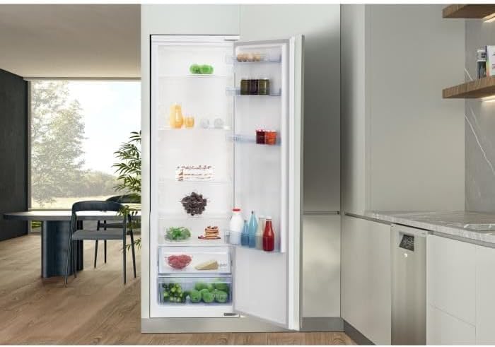 Beko BSSA315K4SN Einbaukühlschrank ohne Gefrierfach, Nieschenhöhe 178 cm, 309 L, Schlepptürtechnik, LED Illumination, weiß