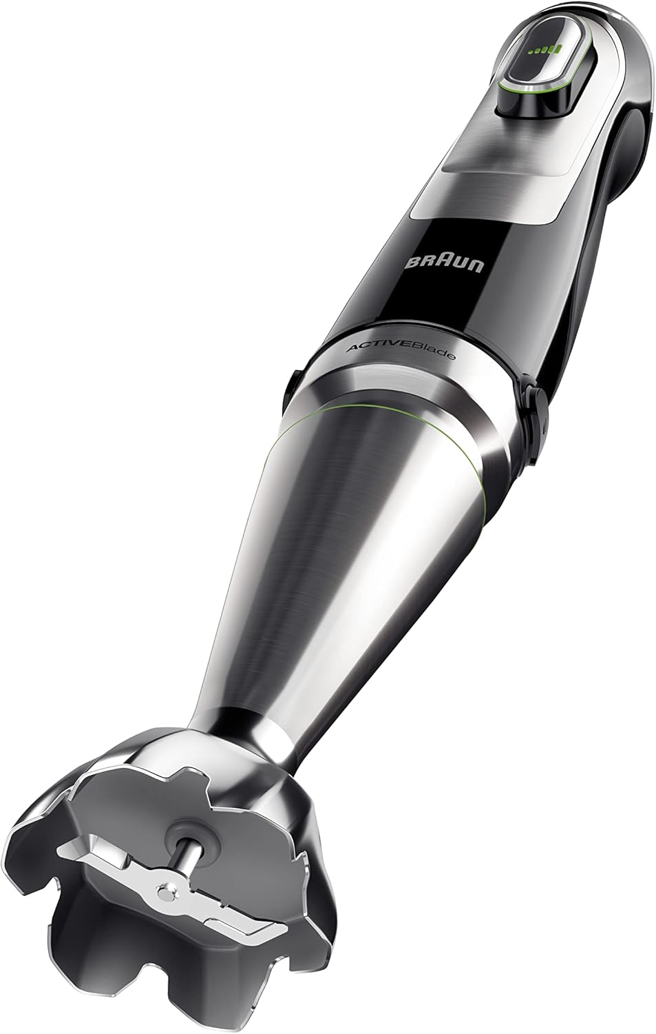 Braun MultiQuick 9 MQ 9187XLI Stabmixer – Pürierstab mit Active PowerDrive Technologie und 5 Zubehrteilen zum Zerkleinern, Stampfen, Rühren und Ice-Crushen, 1200 Watt, schwarz/Edelstahl