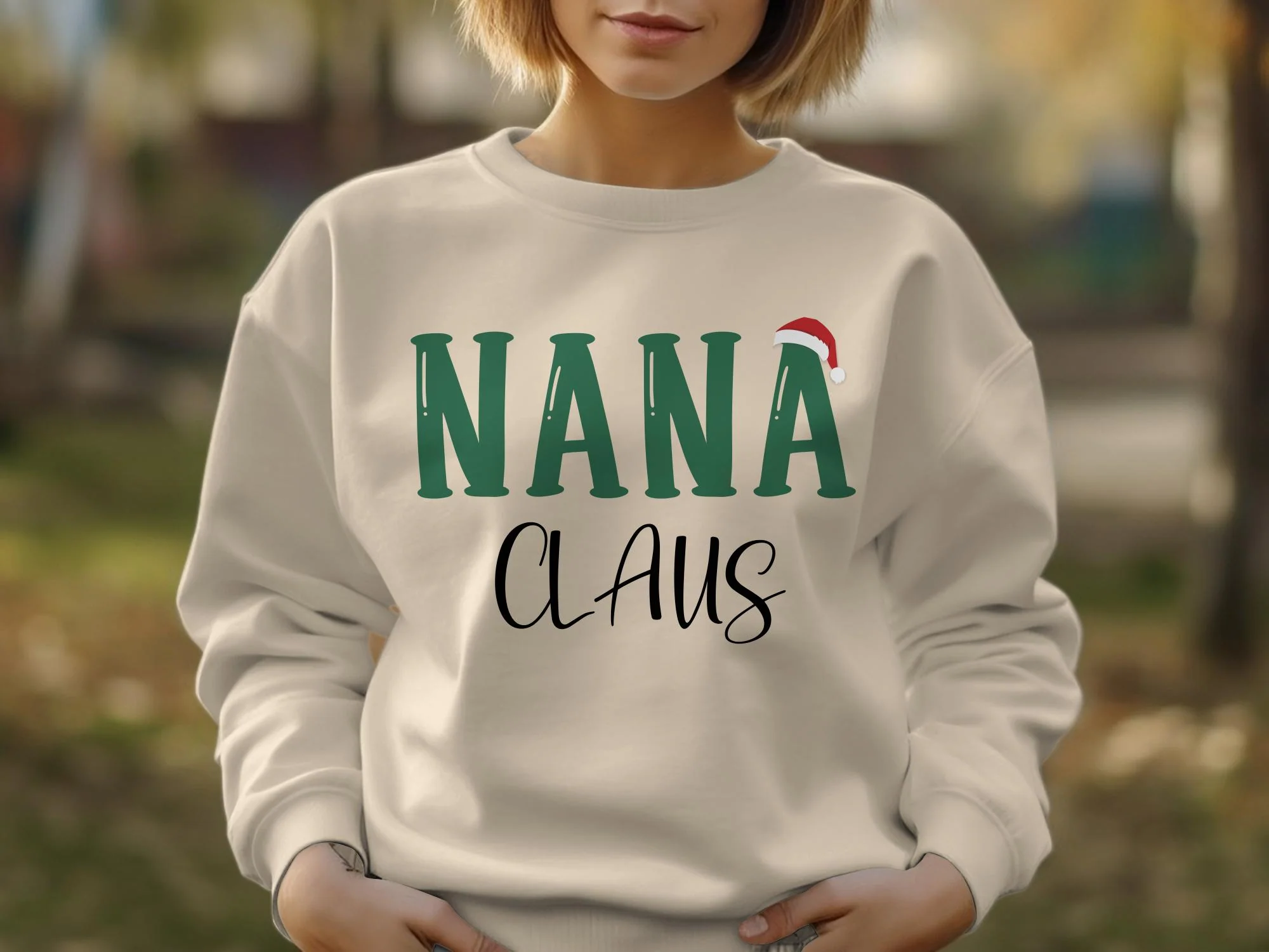Nana Claus Sweatshirt, Christmas Nana Claus Comfort Colors shirt