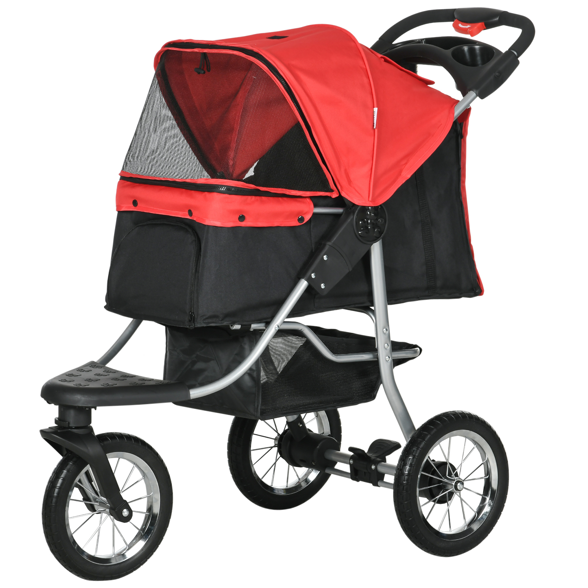hondentrolley hondenbuggy rood zwart