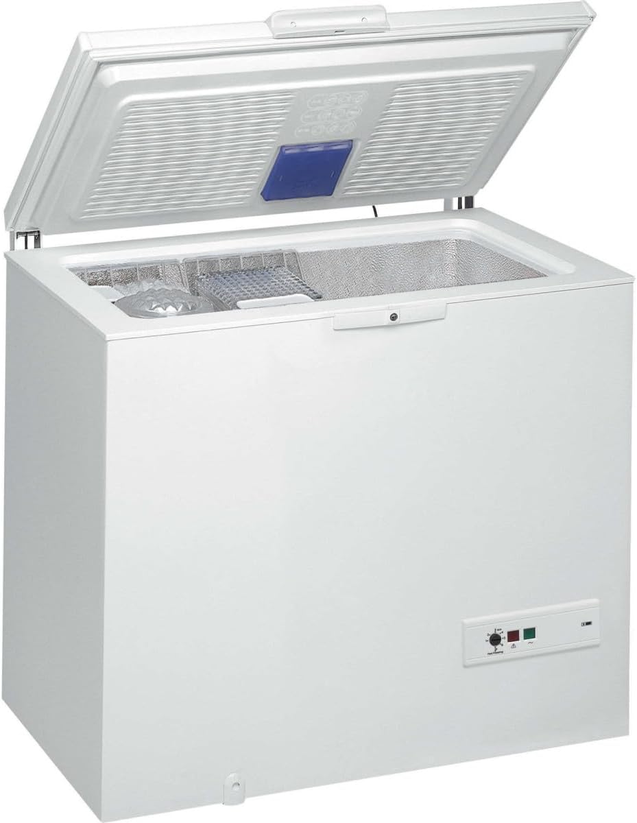 Whirlpool Gefriertruhe WHM31112 2 / 315 Liter Nutzinhalt / Supergefrierfunktion/ Innenbeleuchtung/ Door Balance [Energieklasse E], Weiß