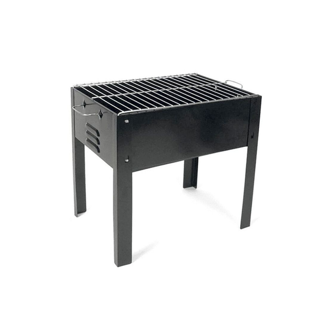 Grill z rusztem, czarny, 35x24x35 cm