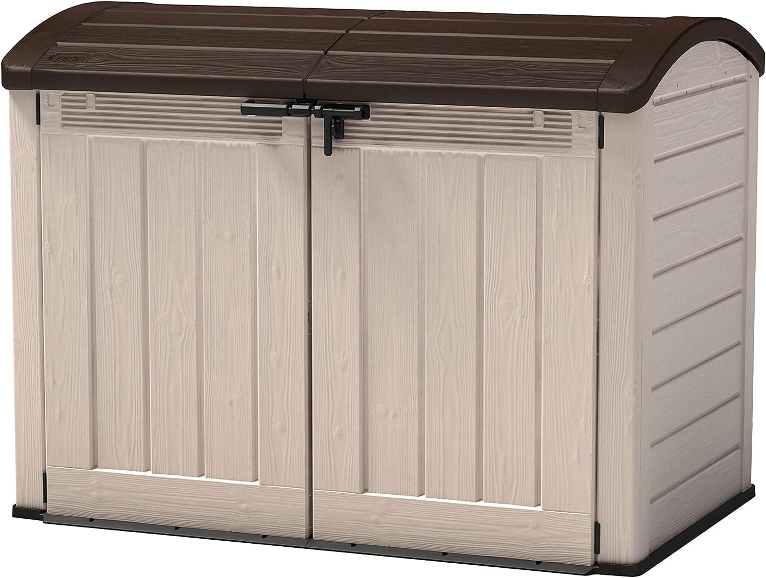 Keter Store It Out Nova Outdoor Garden Furniture Storage Shed Light Grey with Dark Grey Lid | Fade Free | All Weather Resistant | Safe and Secure | Zero Maintenance | 5 year Warranty