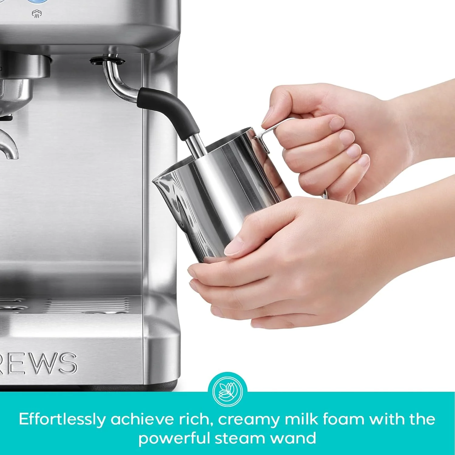 CASABREWS Ultra Espresso Machine with LCD Display, Espresso Maker with Powerful Milk Frother