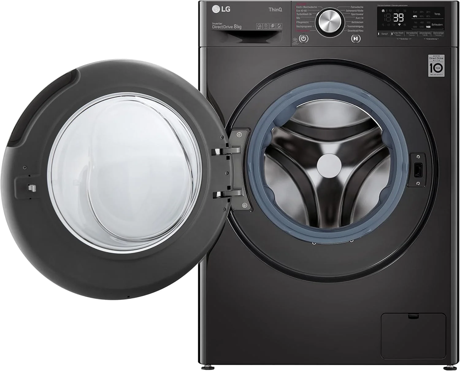 LG F4WV7080, Klasse A, Voorlader Wasmachine 8 kg, 1400 tpm, AI Direct Drive, Wi-Fi, Dieptereiniging met Stoom, Grote Capaciteit, TRIPLE A, Veiligheidsglas Buitendeur, 62 x 60 x 85 cm ? Wit