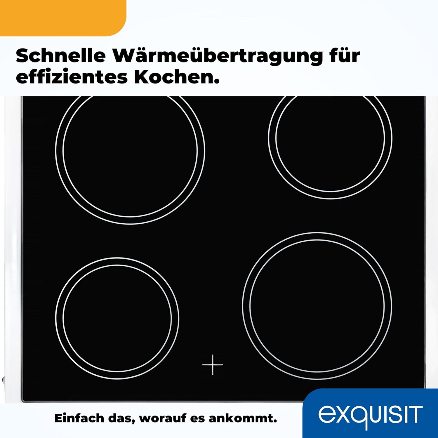 Exquisit Standherd ECM 6-4 | Standherd 60cm mit Glaskeramik Kochfeld | Ober- & Unterhitze | Grill | Umluft | Elektroherd freistehend 60 cm | weiss