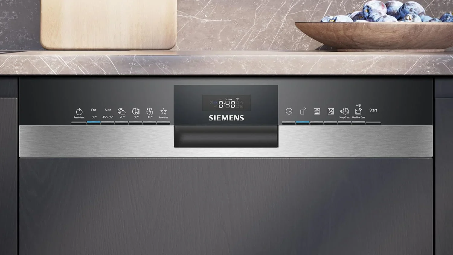 Siemens SN63EX14VE, iQ300 Smarter Geschirrsp��ler, Vollintegrierte Sp��lmaschine mit Besteckschublade, 60 cm, Auto T��r?ffnung dank autoOpen dry, Besonders leise durch iQdrive-Motor, infoLight aquaStop