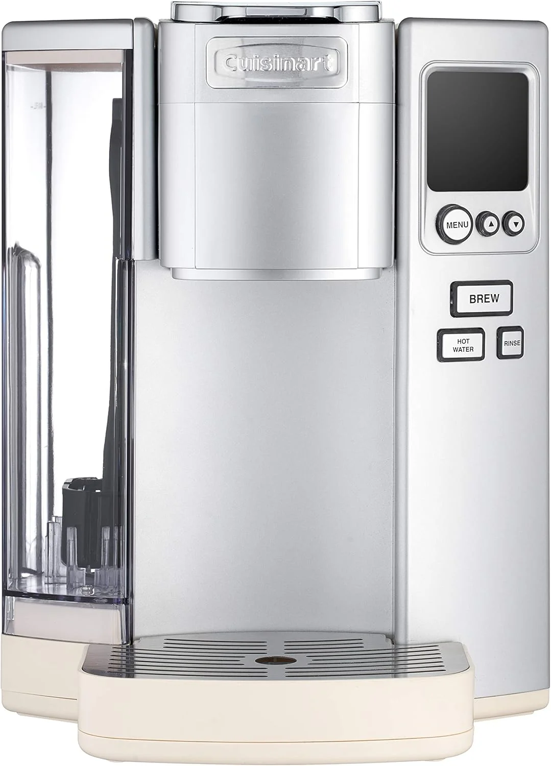 Cuisinart Coffee Maker, Single Serve 72-Ounce Reservoir Pod Coffee Machine, Programmable Brewing & Hot Water Dispenser, 3 Cup-Size Settings, Stainless Steel, SS-10P1, Silver