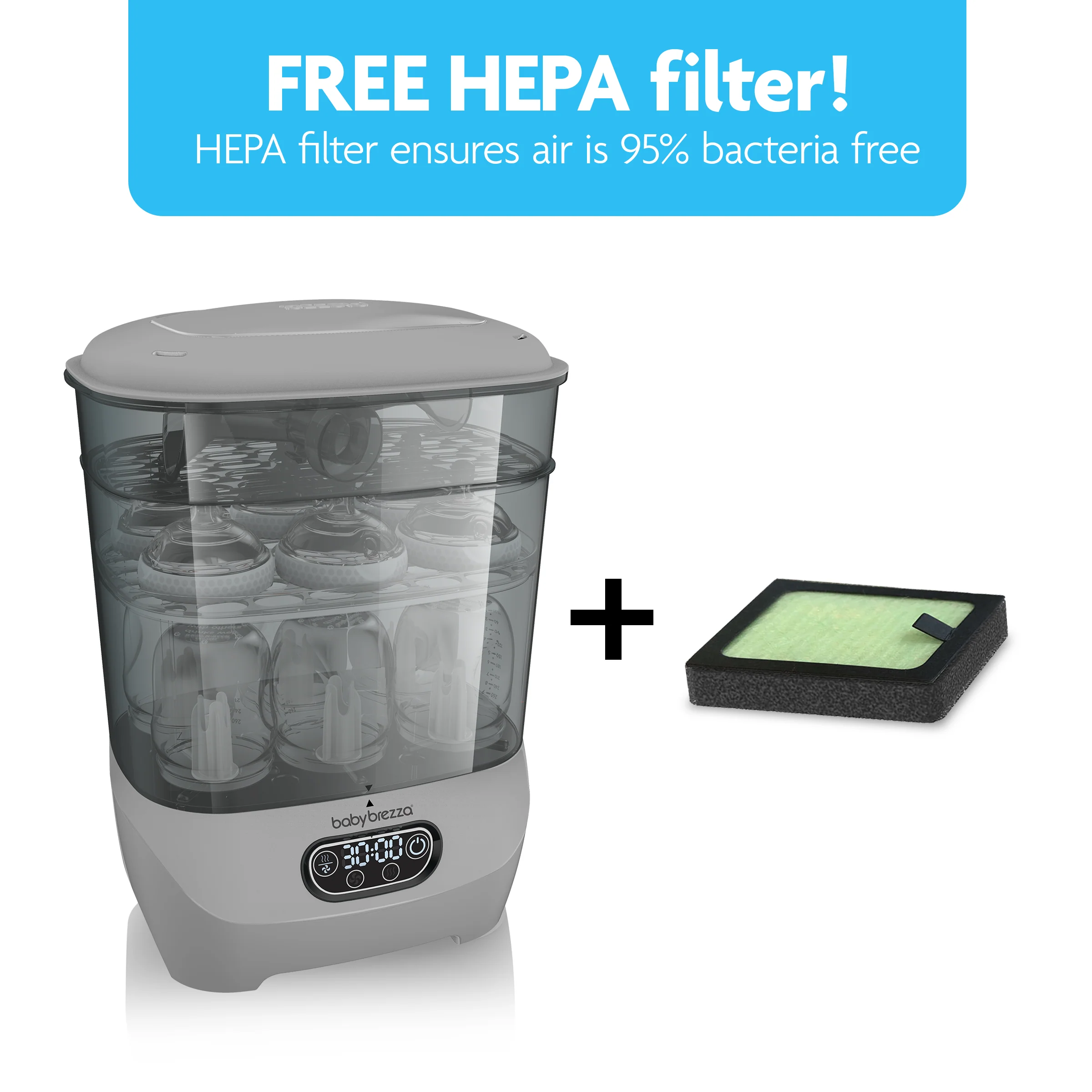 One Step? Babyfles Sterilisator en Droger Geavanceerd - Elektrische Stoomsterilisator met HEPA-filter