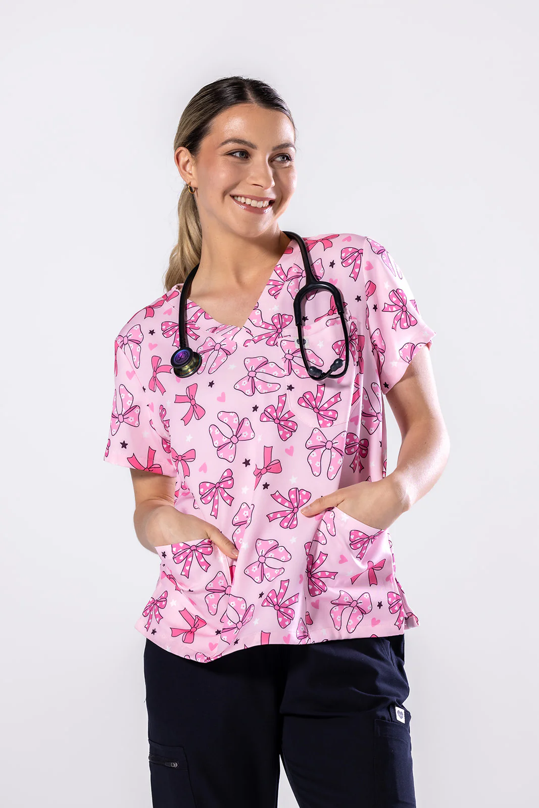Pretty in Bows Scrub Top