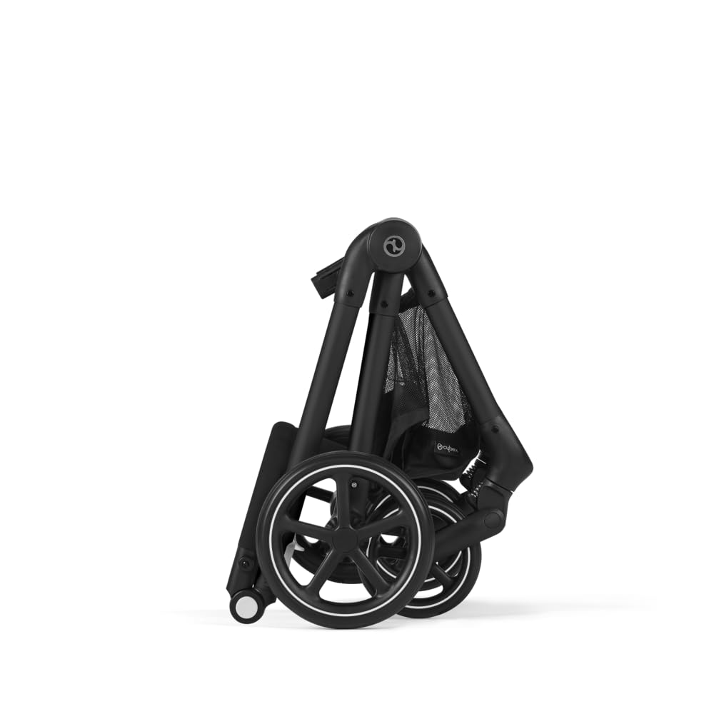 CYBEX Gold Kinderwagen EOS Lux 2-in-1, Reisesystem, Ab Geburt bis 22 kg (ca. 4 Jahre), Moon Black