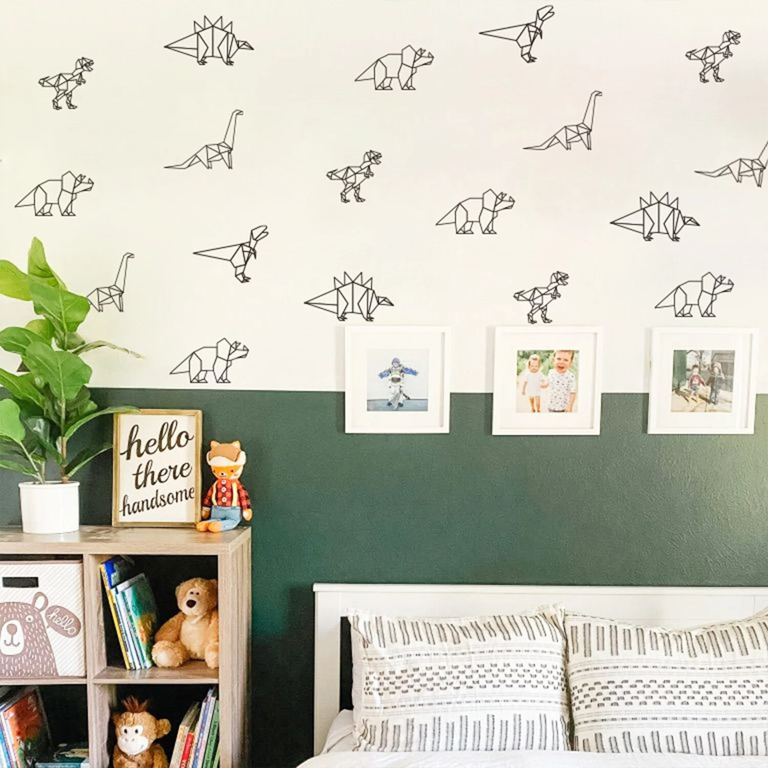 Watercolor Dinosaur Wall Stickers for Kids Room or Dinosaur Themed Nursery