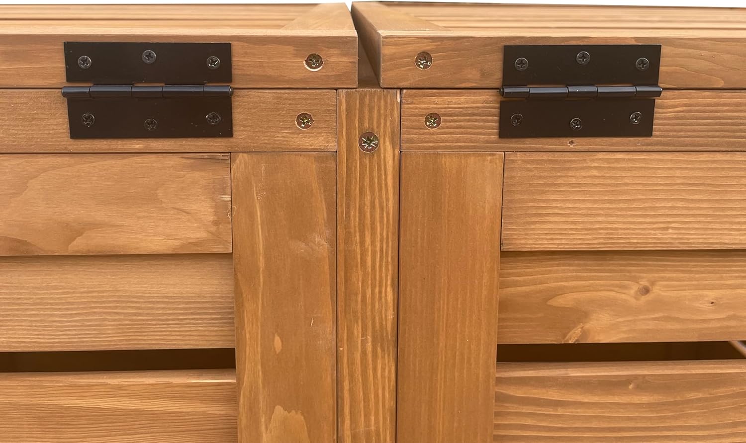 AXI Lex Mülltonnenbox Holz Braun | Mülltonnenverkleidung mit Deckel für 4 Tonnen - 240-960L | Müllbox/Aufbewahrungsbox für Mülltonnen