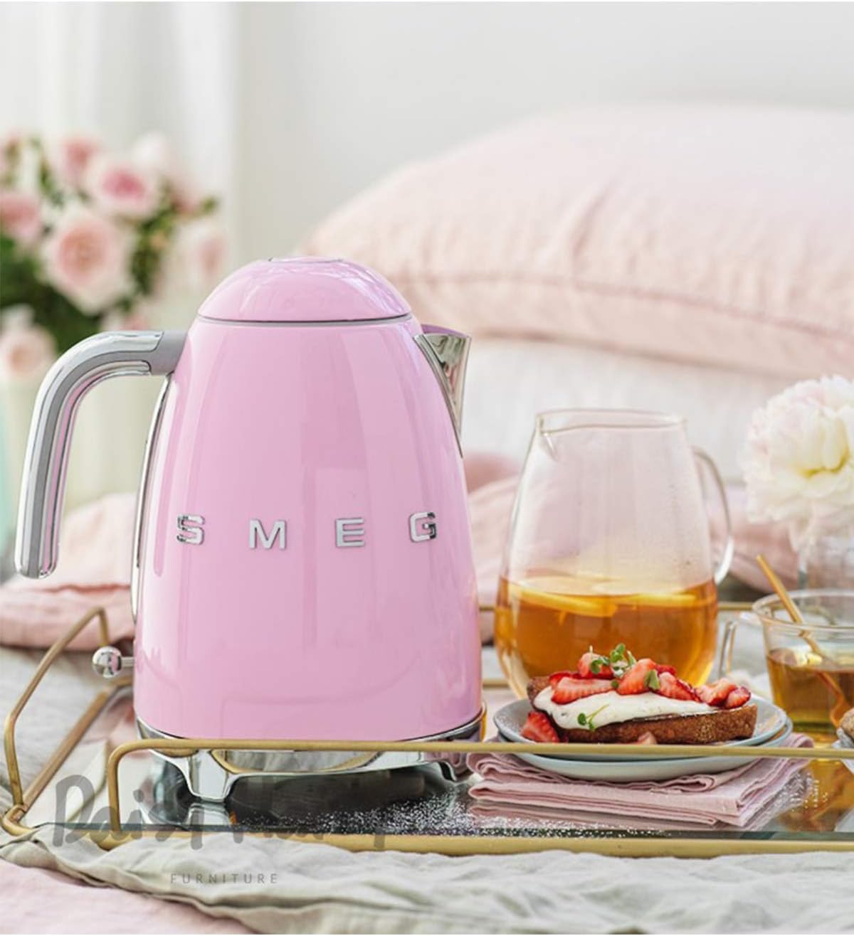 Smeg, 2x2 TSF01CREU -Toaster, 2 Schlitze für 2 Scheiben, 6 Vergoldungsniveaus, Heizfunktion, Abtau- und Bagel- Funktion, Sammelschublade, 950W, Creme