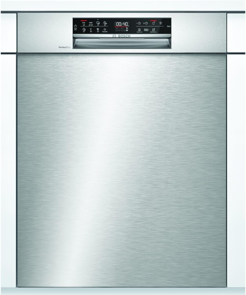 Bosch SMU6ZCS49E Serie 6 Unterbau-Geschirrspüler/C / 60 cm/Edelstahl / 75 kWh/100 Zyklen / 14 MGD/SuperSilence/EmotionLight/VarioSchublade/Home Connect