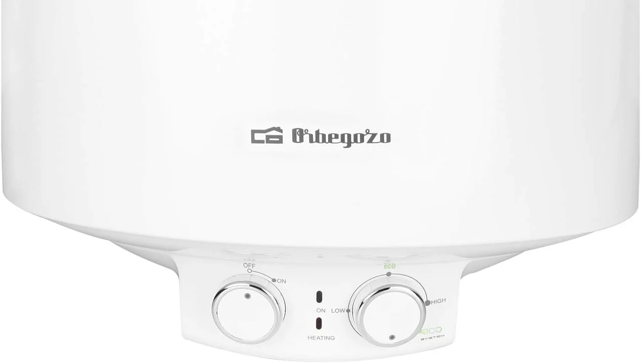 Orbegozo TRM 104 Termo eléctrico, 100 litros, bajo consumo, esmaltado vitrificado, función ON/OFF, ajuste ECO, IP-X4, temperatura máx. 75ºC, instalación vertical, 1500 W