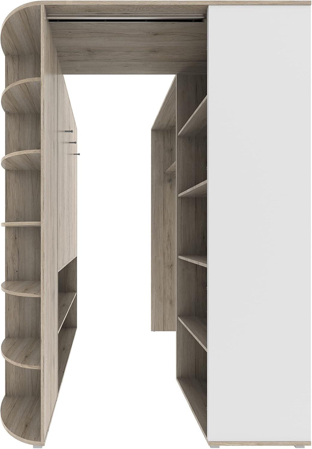 möbelando Eck-Kleiderschrank Schrank begehbarer Kleiderschrank Schlafzimmmer Canton II