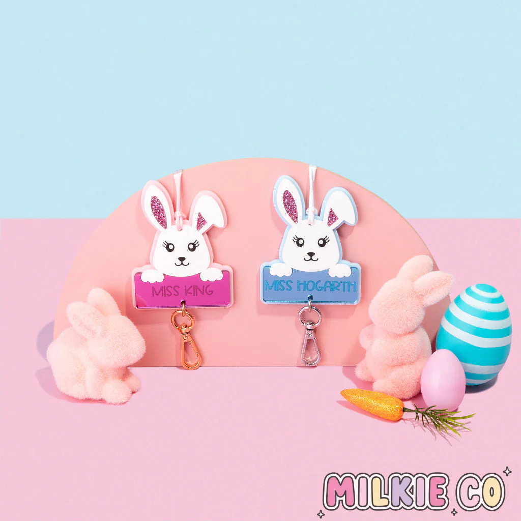 Bunny Name Badge + Personalised Lanyard Bundle