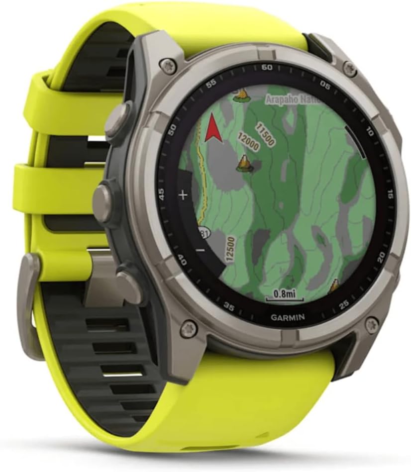 Unisex Fēnix 8 Solar Sapphire GPS Uhr, Graphit-Titanium Titan, 51mm