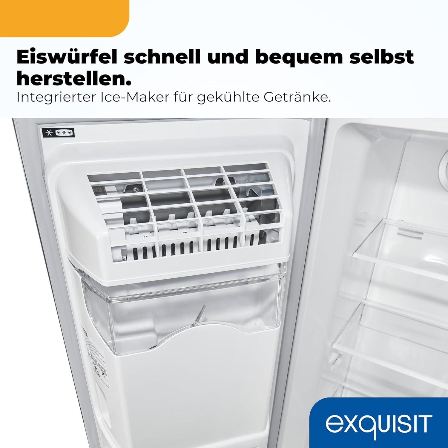 Exquisit Side by Side Kühl-Gefrierkombination | 513 l Nutzinhalt, Energieeffizienzklasse E, 39 dB, No Frost, Schnellgefrieren, Wasserspender, Ice-Maker, LED-Beleuchtung | SBS5520-CF-040E inoxlook-az