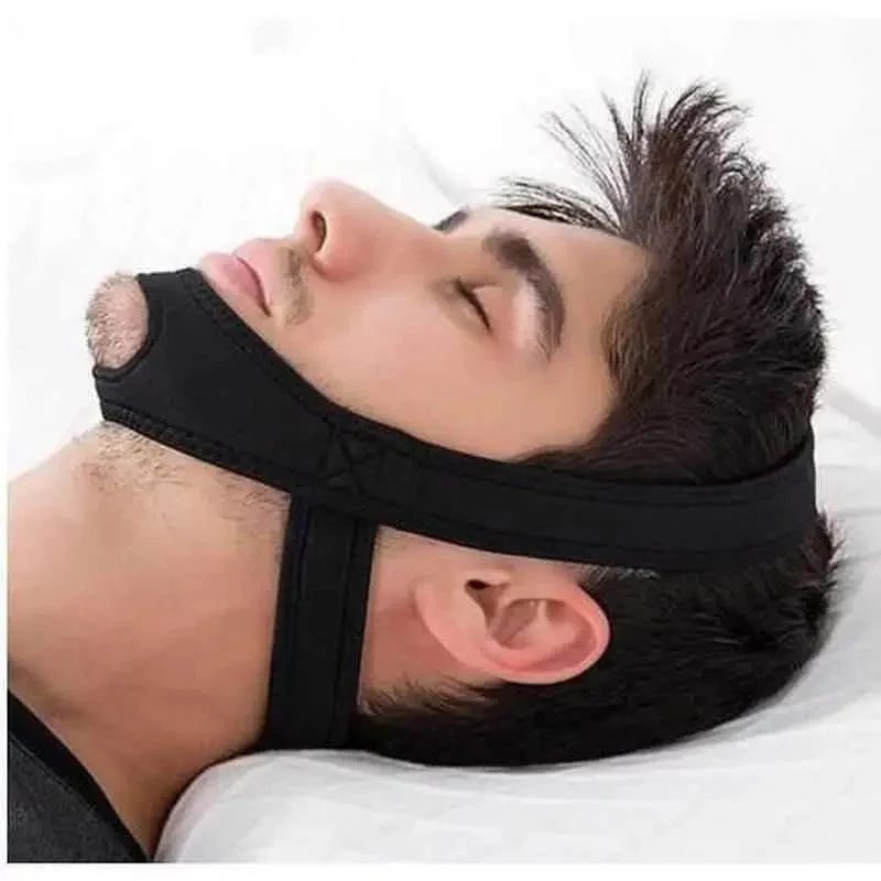 Anti Schnarch Kinnband verstellbar | Weiches Neopren Schnarchstopper Band für erholsamen Schlaf und ruhige Nasenatmung ohne