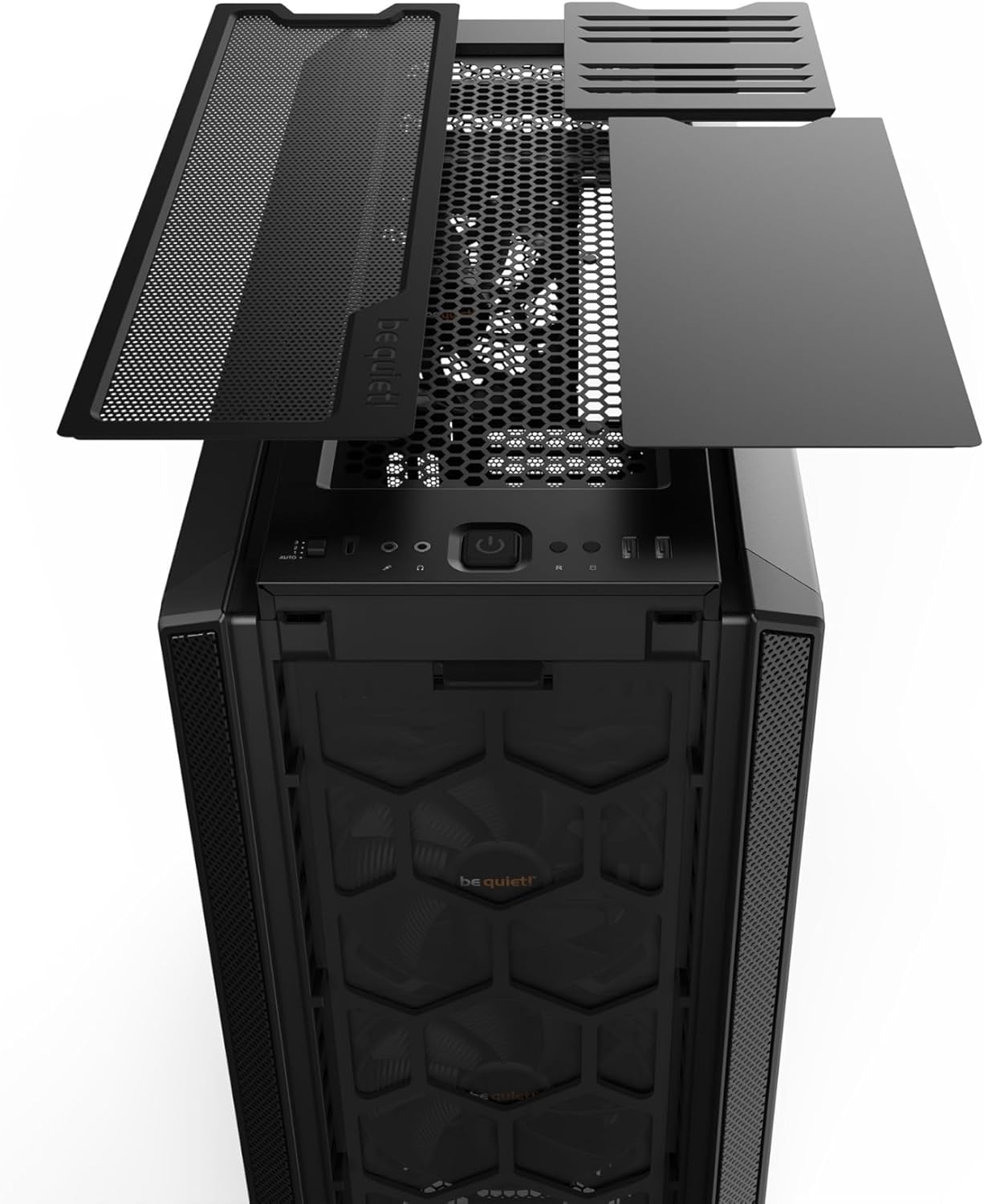 be quiet! Boîtier PC Silent Base 802 Black, 3 Ventilateurs Pure Wings 140 mm, 2 capots supérieurs et Avant interchangeables, Plateau de Carte mère découplé