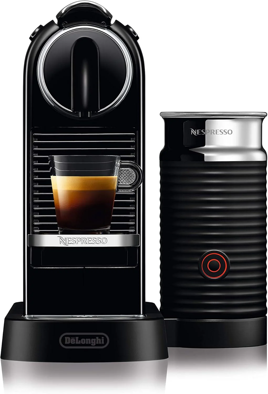 Nespresso De'Longhi EN267.BAE Citiz koffiezetapparaat met melkopschuimer, energiebesparende functie, 1710W, 1 liter, 37.2 x 21.8 x 27.7 cm, zwart