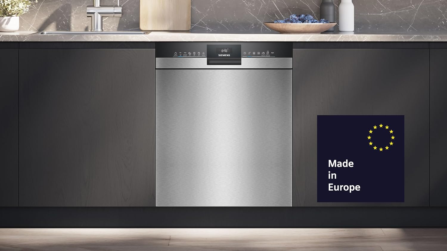Siemens SN63EX06VE, iQ300 Smarter Geschirrspüler, Vollintegrierte Spülmaschine, 60 cm, Besteckschublade, Extra leise, varioSpeed, Automatische Türöffnung, Dreifach rackMatic, infoLight, intesiveZone