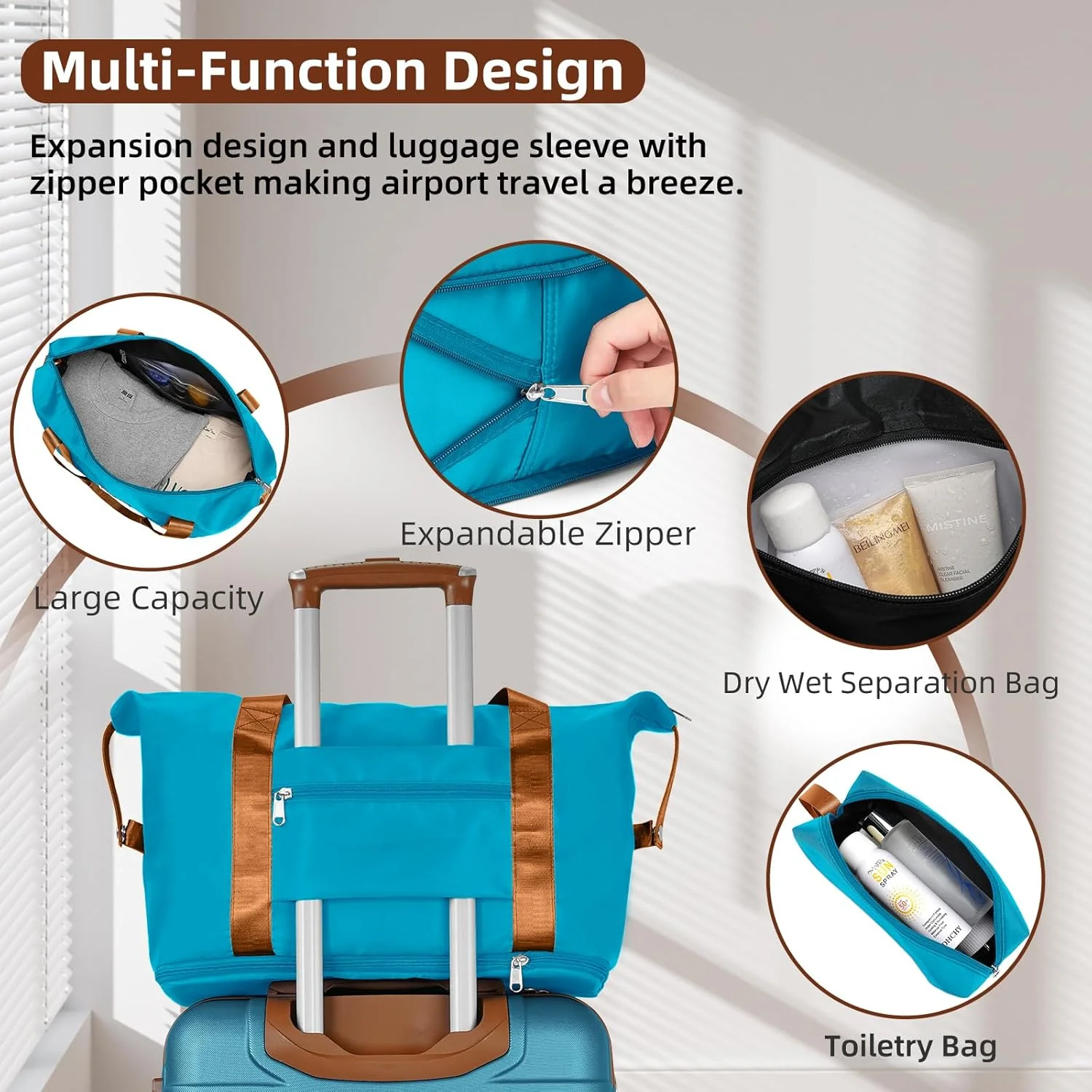 6-piece luggage set, expandable hardshell suitcase set with spinner wheels, lightweight rolling luggage set