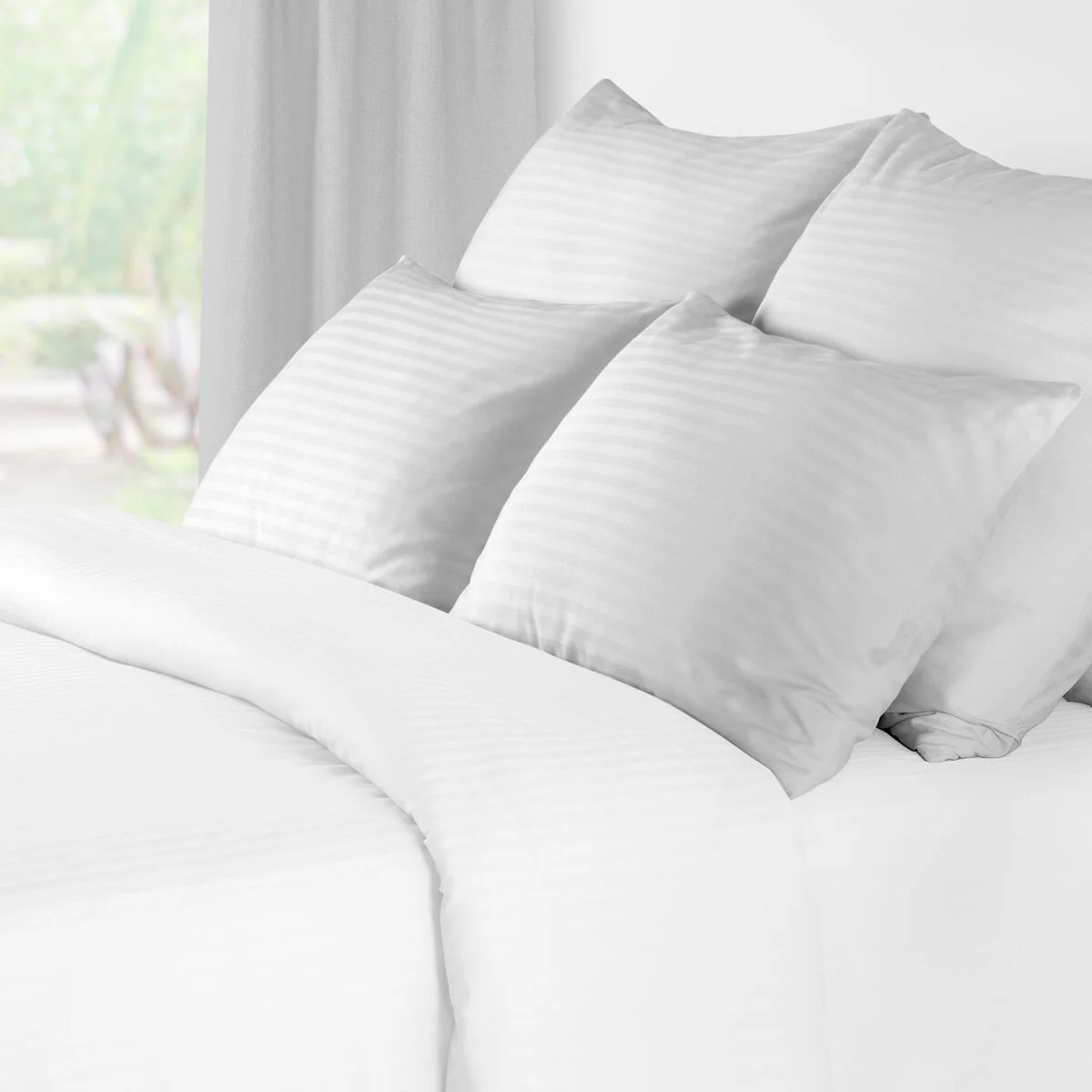 (100 stk.) Elegant Damask Dynetrekk Sydney - 80x45 cm - hvit