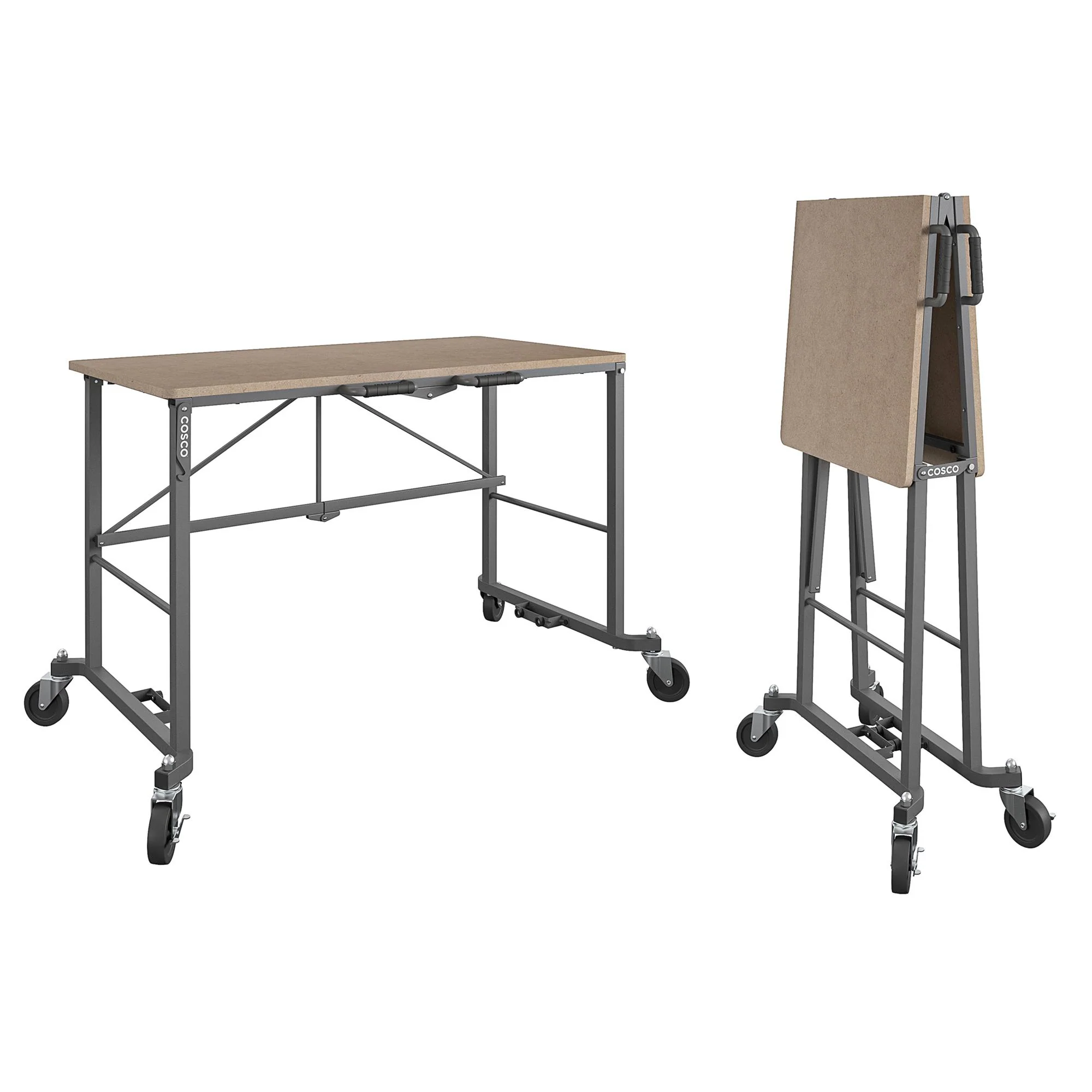 Draagbaar, opvouwbaar bureau Smartfold met MDF werkblad