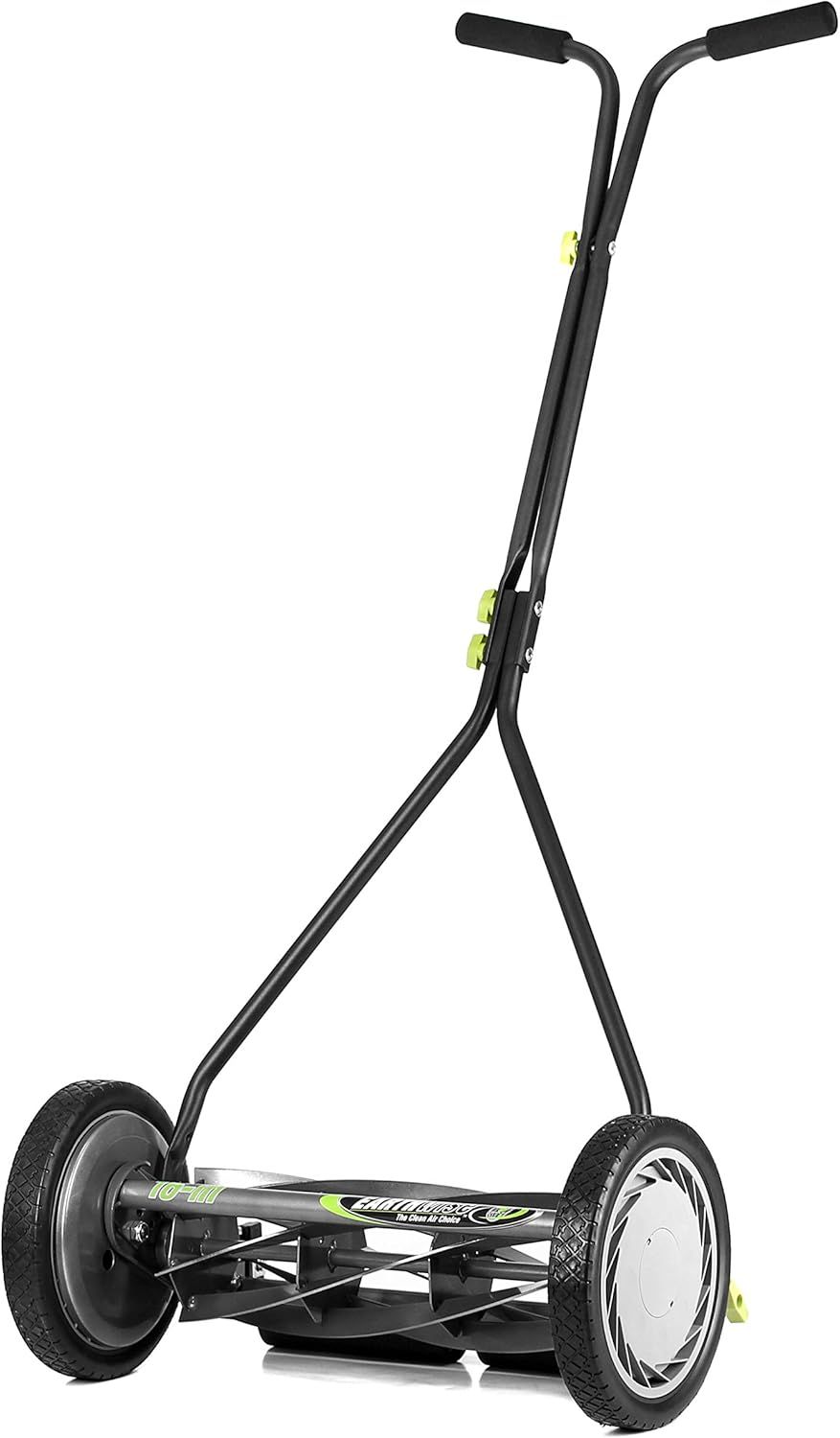 Earthwise 16-Inch 7-Blade Manual Lawn Mower, Grey