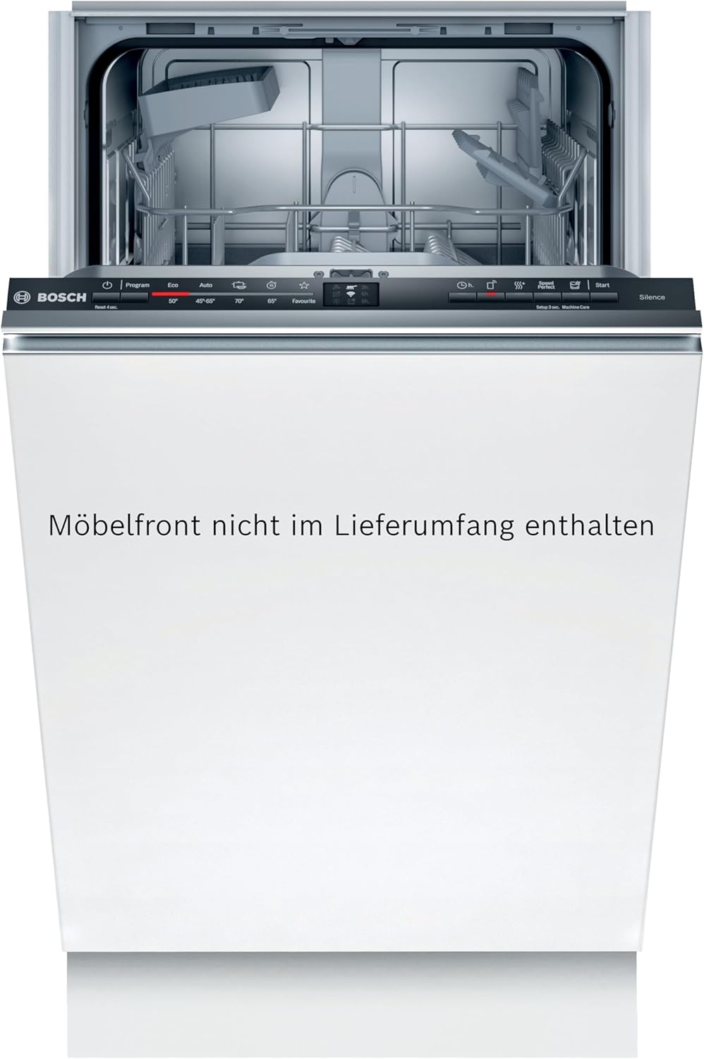 Bosch SPV2IKX10E Serie 2 Smarter Geschirrspüler vollintegriert, 45 cm breit, Besteckkorb, Extra Trocknen auf Knopfdruck, InfoLight roter Lichtpunkt am Boden, AquaStop Schutz gegen Wasserschäden, Weiß
