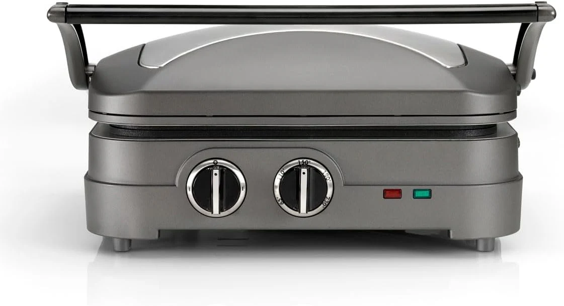 Cuisinart Hot Plate Entertaining Grill & Griddle | XL Elektrische Plancha Grill, Teppanyaki Grillplaat voor thuis | Afneembare plaat met antiaanbaklaag, 2-zone temperatuurregeling tot 260��C