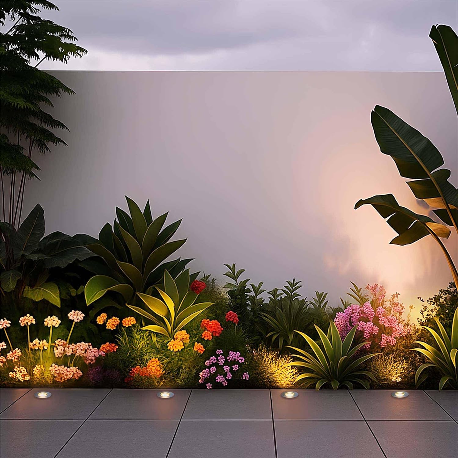 Ledvion - 9x LED Bodeneinbauleuchte, 3W, 2700K, IP67, 1m Kabel, kippbar, Außenbeleuchtung
