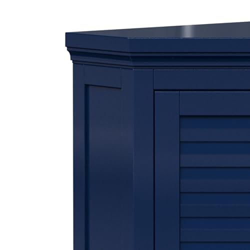 Elegant Home Fashions Armadietto da Muro Angolare Blu Navy Stile Persiana : Amazon.it: Casa e cucina