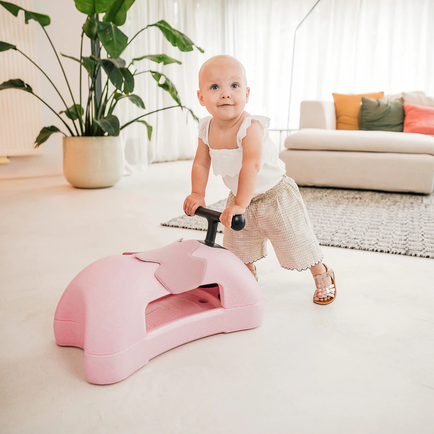 2025 Scoot and Ride My First 3-in-1 Babywalker & Glijder in Roze