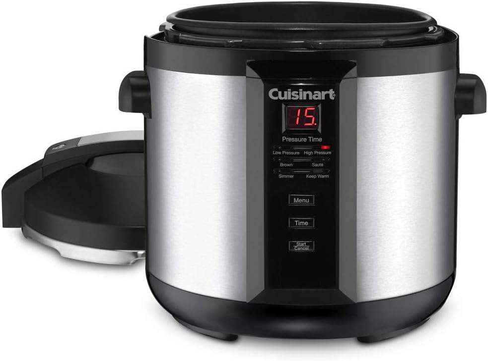 2025 Cuisinart Elektrische Snelkookpan van 6 Liter, RVS, Digitale Bediening, Multifunctioneel, Model CPC-600N1
